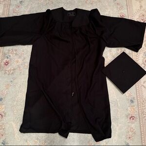 Black Graduation Gown and Cap